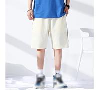 ZYYZDM Summer Youth Loose Wide Leg Teenager Straight Outerwear White Sports Shorts