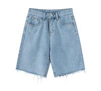 ZYYZDM Women's Jeans Shorts Casual High Waist Straight Loose Female Black Denim Shorts Ladies High Street Bottoms Summer