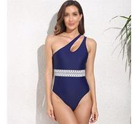 ZYYZDM Women's One Shoulder Swimwear Asymmetric One Piece Swimsuits Tummy Control Bathing Suit Slimming Swimwear