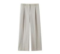 ZYYZDM Women's Spring Herringbone Striped Sleeveless Round Neck Short Vest Pleated High Waist Pants Suit