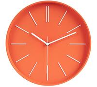 zyzamay Modern Indoor Outdoor Clock,12 Inch Round Bright Colorful 3D Wall Clocks,Easy to Read,Silent Non Ticking Quartz Battery Operated for kitchen,Living Room,Bedroom,Family Room,Dining Room(Orange)
