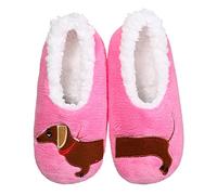 ZYZX Women's Dachshund Slipper Socks Fluffy Non-slip Cozy Soft Sole Fuzzy Fleece lining Dog Indoor Socks Gifts for Lady
