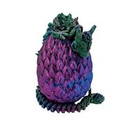 ZZ LIFE Steampunk Themed Dragon with Matching Egg - Collectible Figurines - 14" Articulating Dragon - ADHD, Stress, Anxiety Relief (Blue/Green/Purple)