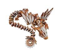 ZZ LIFE Steampunk Themed Winged Dragon - 24" Articulating Dragon Fidget Figurine - Stress Anxiety Relief, ADHD - Large Wing Adult Dragons, Unique Home Decor
