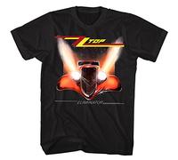 ZZ Top Rock Band Music Group Eliminator Album Cover Adult T-Shirt Tee, Black, Large