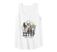 ZZ Top Tres Hombres Tour Tank Top, Women, White, Small