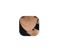 ZZ ZINFANDEL 2 Pieces Women Wedding Jewelry Set for Brides Rhinestone Crystal Statement Choker Necklace Dainty Teardrop Dangle Earrings Set for Party Prom, L, Metal, Cubic Zirconia