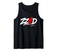 ZZ4D Brandlogo Zeitzone4design Minimalist Red Plus White Tank Top
