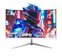 ZZA 27" 300Hz Curved Gaming Monitor 1080P 1ms 1800R VA 99% sRGB Display Support AMD FreeSync Blue Light Filter, HDMI x 2 & DP x 2, VESA Compatible - White