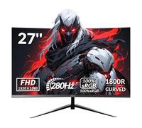 ZZA 27" Curved Gaming Monitor, Support 240Hz and up to 280Hz, Full HD 1920 X 1080, Three Narrow Bezels, Freesync Premium: The Ultimate Gaming Experience.