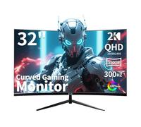 ZZA 32" Curved Gaming Monitor, QHD 2560 x 1440, Ultra 300Hz & 240Hz Refresh Rate, VA Panel, 1500R, 1ms, HDR, AMD FreeSync Premium, NVIDIA G-SYNC Compatible