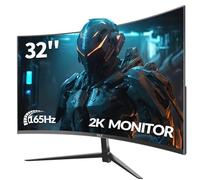 ZZA 32" Screen - 2K Resolution, 165Hz/180Hz, 1440p Monitor, 1ms Response Time, FreeSync and G-Sync, HDR10, 122% sRGB coverage, DP/HDMI, support for 32" computer monitor compatible