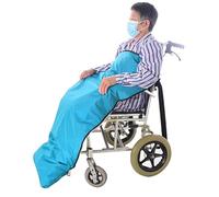 ZZABCDEGH Lower Body Wheelchair Cover Wheelchair Blanket Half Wrapped Fleece Lined Thermal With Hook And Loop Straps Multicolor(Blue)