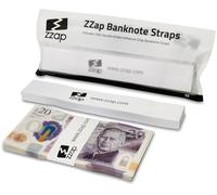 ZZap Banknote Straps - 100x Currency Straps - Double Ended Adhesive - Secure & Reliable Hold for Your Cash - Quick & Easy to Use