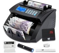 ZZap NC20+ Banknote Counter & Counterfeit Detector Bundle with Gift Bag - Counts 1000 Notes per Min, Batch Counting, 4-fold Counterfeit Detection and More! New Software Version 2