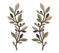 Zzbakress 2 Pcs Colorful Tree Leaf Wall Art Decor Vine Home Wall Decor Olive Branch Leaf Wall Decoration Large Wall Decor for Bedroom, Living Room, Wall Sculptures Indoor Outdoor (Unique)