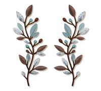 Zzbakress 2 Pcs Metal Tree Leaf Wall Decor Vine Olive Branch Leaf Wall Art
