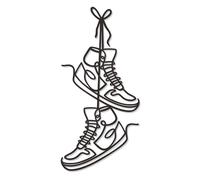 Zzbakress Large Sneaker Metal Wall Decor Creative Room Decor for Teen Modern Metal Room Wall Art for Boys or Girls Unique Bedroom Wall art for Sneaker Lovers Funny Graduation Gifts (Black)