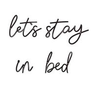Zzbakress Let's Stay in Bed Metal Decor Above Bed Wall Decor Farmhouse Decoration Bedroom Wall Art Wall Decor for Bedroom Home Office Housewarming Gift (Modern)