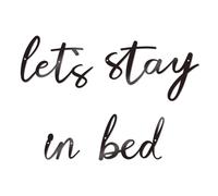 Zzbakress Let's Stay in Bed Metal Decor Above Bed Wall Decor Farmhouse Decoration Bedroom Wall Art Wall Decor for Bedroom Home Office Housewarming Gift (Relaxing)