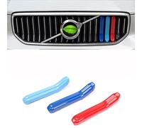 zzbFee 3pcs Front Central Grill Three-color Strip for Volvo XC40 2019-2023, Front Grille Decorative Garnish Trim Cover Car Styling,A