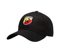 zzbFee Car Baseball Cap for Abarth, Sun Hat Print Unisex Running Hat, Adjustable Trucker Baseball Hat for Outdoor Sports,Black