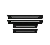 ZZBHFAS 4-Piece Door Sill Protector Set for AU-DI A6 Avant 2008-2024 2025, Carbon Fibre Style Scuff Plates, Anti-Scratch Entry Guards for Threshold Protection & Styling,Bianco-normal