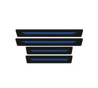 ZZBHFAS 4-Piece Door Sill Protector Set for HON-DA Civic Hatchback 2007-2023, Carbon Fibre Style Scuff Plates, Anti-Scratch Entry Guards for Threshold Protection & Styling,Blu-normal