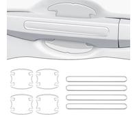 ZZBHFAS 8-Piece Set: Car Door Handle & Recess Guards for Ford Puma 2019-2020 2021 2022 2023 2024 2025, Comprehensive Paint Scratch Protection Film, Simple Self-Adhesive Installation