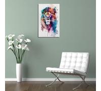 ZZBHHKAM Watercolor Animal Poster Lion King Poster Decorative Painting Canvas Wall Posters And Art Picture Print Modern Family Bedroom Decor Posters 16x24inch(40x60cm)