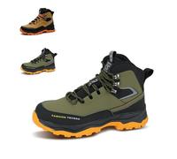 ZZBIQS Steel Toe Work Boots for Men, Military Working Safety Shoes Comfortable Puncture Proof Waterproof Shoes (Blk/Army, Size 8)