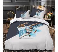 ZZBNECAKE Bellingham 3D Print Football Duvet Cover Comforter Covers for Boys Girls Quilt Cover with Zipper Closure Bedding Set Soft Microfiber with Pillow Cases 2 Pieces Single(140x200cm)