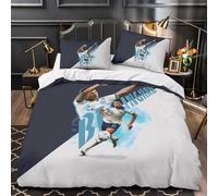 ZZBNECAKE Bellingham Comforter Covers 3D Print Football for Teens And Adults Quilt Cover Duvet Cover Soft Microfiber Bedding Set with Zipper Closure with Pillow Cases 3 Pieces Double(200x200cm)