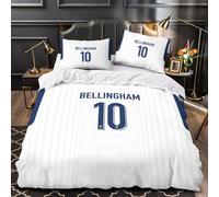 ZZBNECAKE Bellingham Comforter Covers 3D Print Football Quilt Cover Duvet Cover for Boys Girls with Zipper Closure Soft Microfiber Bedding Set with Pillow Cases 3 Pieces Double(200x200cm)