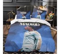 ZZBNECAKE Bellingham Duvet Cover 3D Print Football Comforter Covers for Teens And Adults Quilt Cover with Pillow Cases with Zipper Closure Soft Microfiber Bedding Set 2 Pieces Single(140x200cm)
