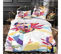 ZZBNECAKE Bellingham for Boys Girls Quilt Cover 3D Printed Football Duvet Cover Comforter Covers with Zipper Closure Bedding Set Soft Microfiber with Pillow Cases 2 Pieces Single(140x200cm)
