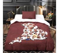 ZZBNECAKE England for Boys Girls Quilt Cover 3D Printed Football Duvet Cover Comforter Covers with Zipper Closure Bedding Set Soft Microfiber with Pillow Cases 2 Pieces Single（135x200cm）