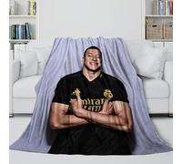 ZZBNECAKE Mbappe Soft Fleece Blanket - Football Soft Blanket Like A Hug In A Blanket - Birthday Gift for Hubby Boyfriend Girlfriend Neighbor - Gift for Yourself 40x50inch(100x130cm)