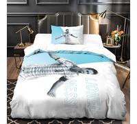ZZBNECAKE Messi 3D Print Football Duvet Cover Comforter Covers for Boys Girls Quilt Cover Bedding Set with Zipper Closure with Pillow Cases Soft Microfiber 2 Pieces Single（135x200cm）