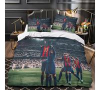 ZZBNECAKE Messi 3D Print Football Duvet Cover Comforter Covers for Boys Girls Quilt Cover Bedding Set with Zipper Closure with Pillow Cases Soft Microfiber 3 Pieces Double（200x200cm）