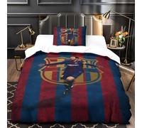 ZZBNECAKE Messi 3D Print Football Duvet Cover Comforter Covers for Boys Girls Quilt Cover Bedding Set with Zipper Closure with Pillow Cases Soft Microfiber 2 Pieces Single（135x200cm）
