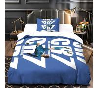 ZZBNECAKE Ronaldo Quilt Cover Duvet Cover for Teens And Adults 3D Print Football Comforter Covers Soft Microfiber with Zipper Closure Bedding Set with Pillow Cases 2 Pieces Single（135x200cm）