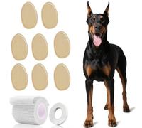 ZZBUY 4 Sets Dog Ear Stand Up Support Doberman Ear Posting Kit for Medium & Large Dogs Ear Tape with 8 Patches, Adhesive Tape & Bandage for Doberman, German Shepherd, Great Dane