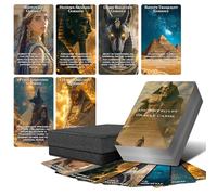ZZBUY Ancient Egyptian Oracle Cards, Egyptian Symbols Oracle Deck for Beginners, Oracle Card with Meanings on Them