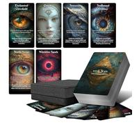 ZZBUY Evil Eye Oracle Cards, 60 Oracle Deck with Meanings on Them for Beginner Insight and Discovery, Haters Exposed, Eyewitness Exposed (Brown)