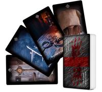 ZZBUY True Crime Oracle Cards, Conspiracy Theory Oracle Deck with Meanings on Them for Beginners Uncovering Hidden Motives, Deception & Emotional Truths (Red Style)