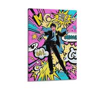 ZZBXSJ Minimalist Abstract Canvas Wall Art Prints Picture - Comic Style Anime Character Poster with Bold Pop - Art Elements Room Decor Artwork Posters 12x18inch(30x45cm)