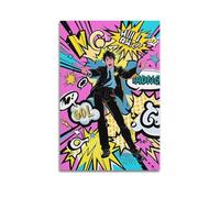 ZZBXSJ Minimalist Abstract Canvas Wall Art Prints Picture - Comic Style Anime Character Poster with Bold Pop - Art Elements Room Decor Artwork Posters 20x30inch(50x75cm)