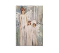 ZZBXSJ Poster Unframe Canvas Wall Art Prints for Living Room Decor - Christianity Art Poster Family of Angels in An Abstract Landscape 12x18inch(30x45cm) Picture Unframe Artwork