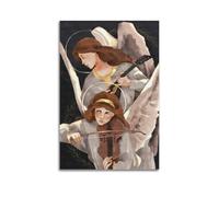 ZZBXSJ Poster Unframe Canvas Wall Art Prints for Living Room Decor - Christianity Art Poster Music Making Angels in The Night 24x36inch(60x90cm) Picture Unframe Artwork